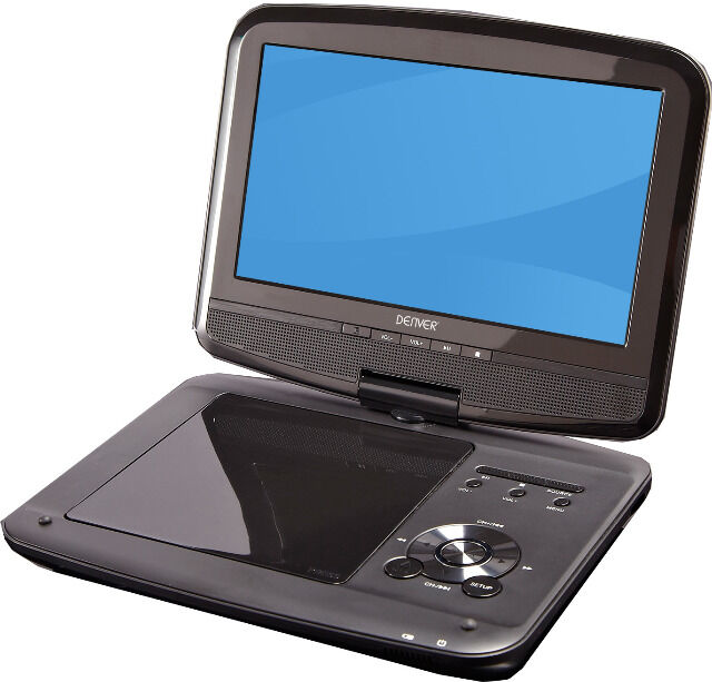 DENVER MT-980T2H Tragbarer DVD-Player mit DVB-T 2 - H.265-Tuner für FTA-Kanäle USB-Eingang für die Medienwiedergabe