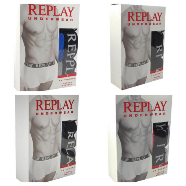 Replay Boxershorts Herren Unterwäsche Mix - 3er Pack