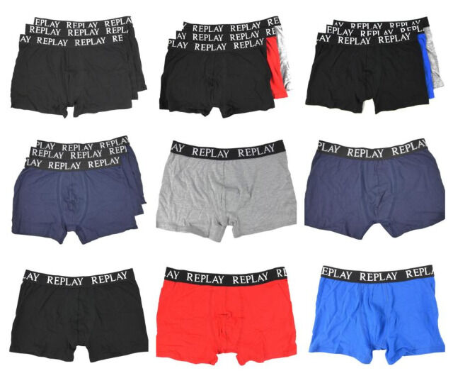 Replay Boxershorts Herren Unterwäsche Mix - 3er Pack