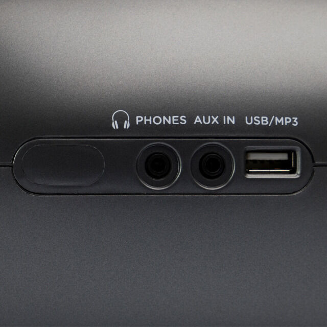 Aiwa BBTC-550MG GRAU Tragbarer CD Player mit Radio, Kassette, Bluetooth und USB, CD Spieler, Boombox