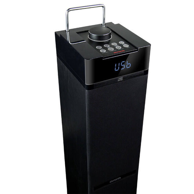 Aiwa TS-990CD Soundtower mit CD, Bluetooth, USB, SD und FM-Radio, 120 W, 125cm Soundbar, Soundsystem