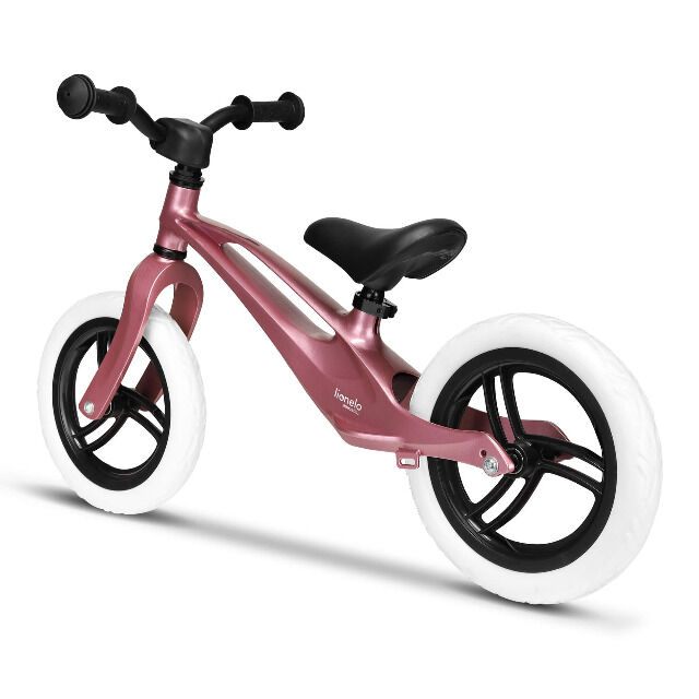 Lionelo Bart ROSA Laufrad Magnesiumrahmen 3kg, EVA-Schaumräder komfortable Fußstütze Fahrrad Balance Bike Roller