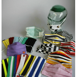 100x Überzieh- Textil Design Masken Vlies - hydrophob - zertifiziert