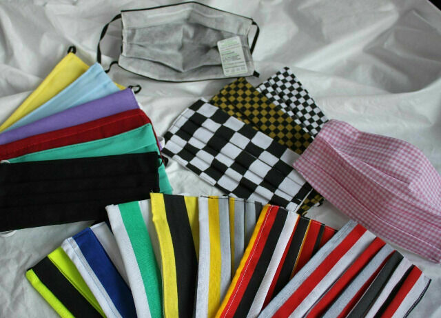 100x Überzieh- Textil Design Masken Vlies - hydrophob - zertifiziert