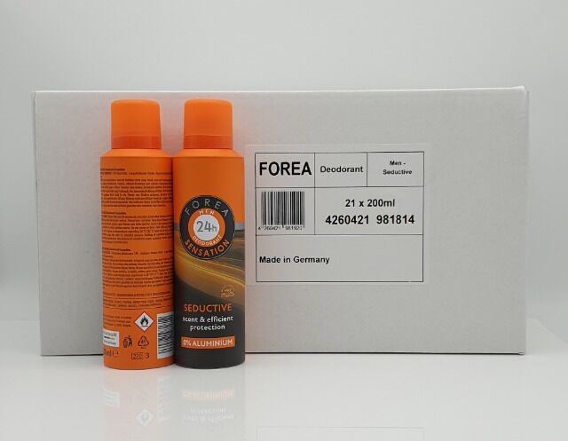 Deodorant Men Invisible Dry, 200ml - Made in Germany - FOREA