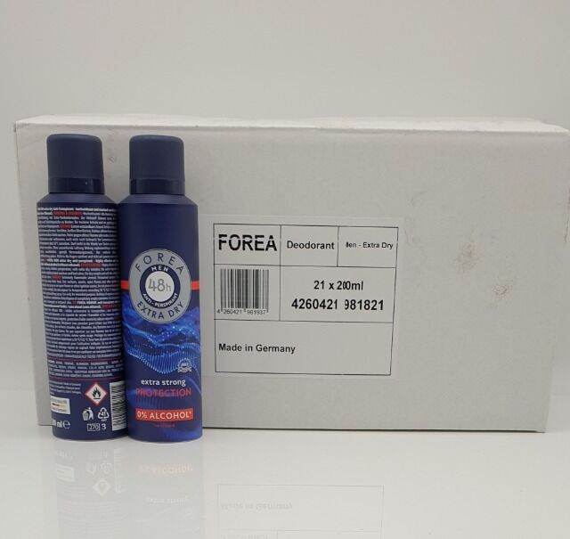 Deodorant Men Invisible Dry, 200ml - Made in Germany - FOREA