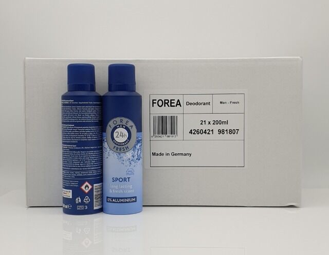 Deodorant Men Invisible Dry, 200ml - Made in Germany - FOREA