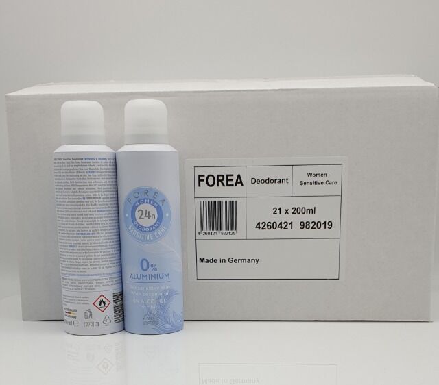Deodorant Women Sensitive Care, déodorant femme sensible 200ml - Made in Germany - Forea