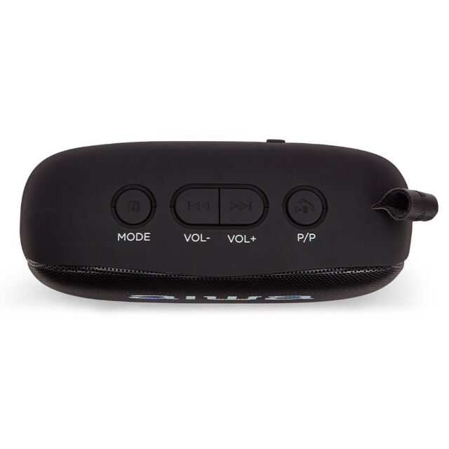 Aiwa BS-110BK Mini Bluetooth Lautsprecher mit Karabiner 10W HyperBass Musik Box Speaker Box Audio HiFi 