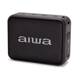 Aiwa BS-200BK black Bluetooth Speaker TWS FM Radio IPX6 Bassbox 6W RMS Speaker Box Audio HiFi Music
