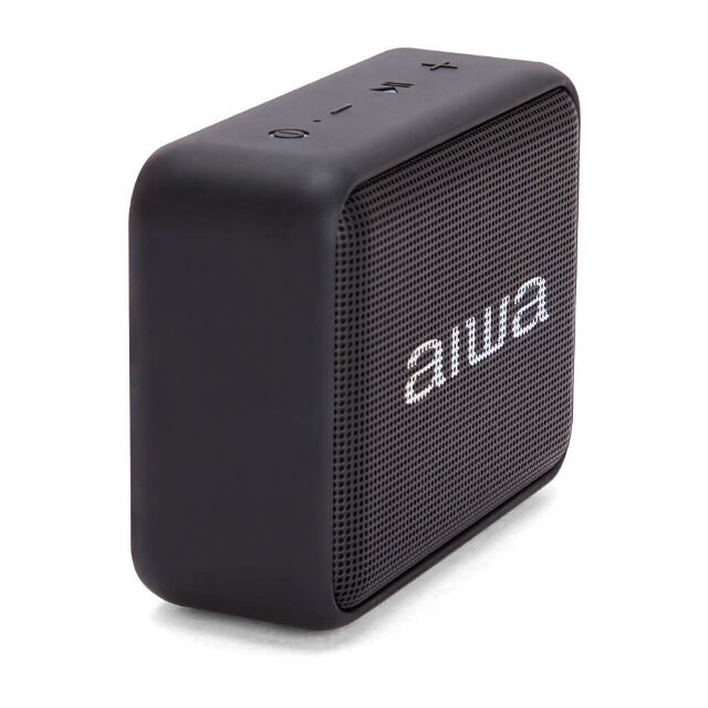 Aiwa BS-200BK schwarz Bluetooth Lautsprecher TWS FM Radio IPX6 Bassbox 6W RMS Speaker Box Audio HiFi Musik