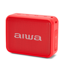 Aiwa BS-200RD red Bluetooth Speaker TWS FM Radio IPX6 Bassbox 6W RMS Speaker Box Audio HiFi
