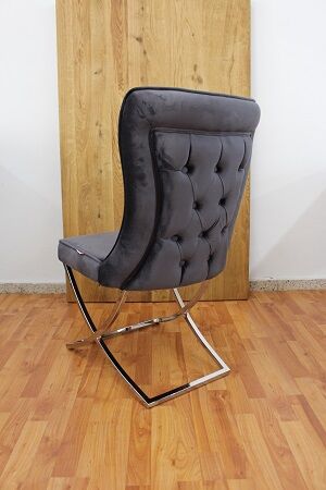 Stuhl Midnight Blue + Metall Gestell + Neu auf Lager