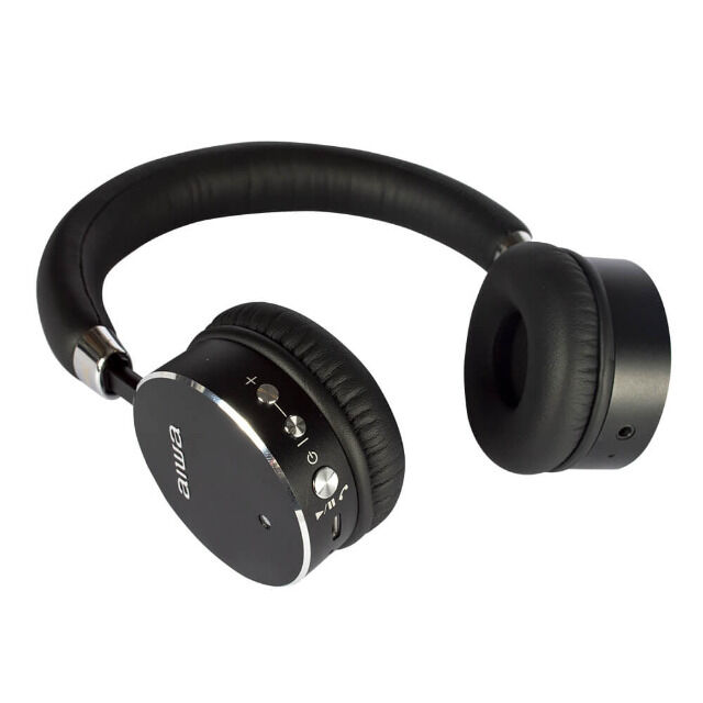 Aiwa HSTBTN-800BK Bluetooth Over-Ear Kopfhörer schwarz kabellos ANC Geräuschunterdrückung Headset Audio HiFi