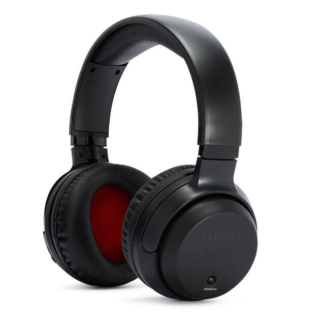 Aiwa WHF-880 Wireless Kopfhörer, schwarz, Ladestation, Over-Ear, 40Hz-18kHz 100m Reichweite PLL Headset Audio HiFi