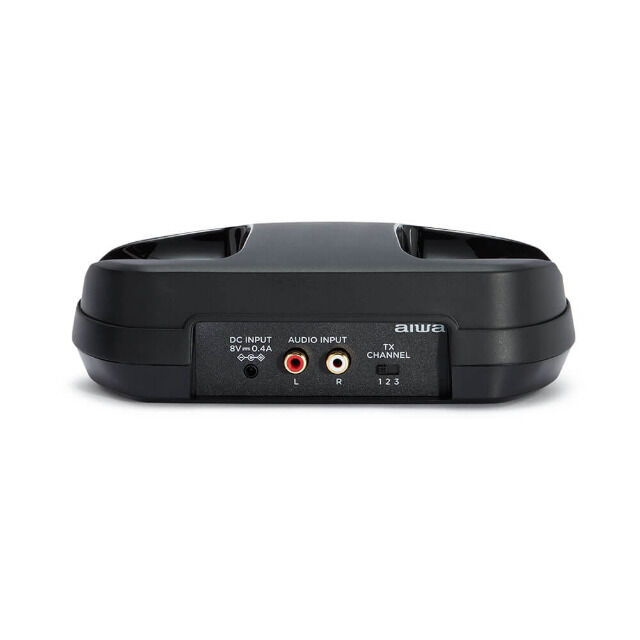 Aiwa WHF-880 Wireless Kopfhörer, schwarz, Ladestation, Over-Ear, 40Hz-18kHz 100m Reichweite PLL Headset Audio HiFi