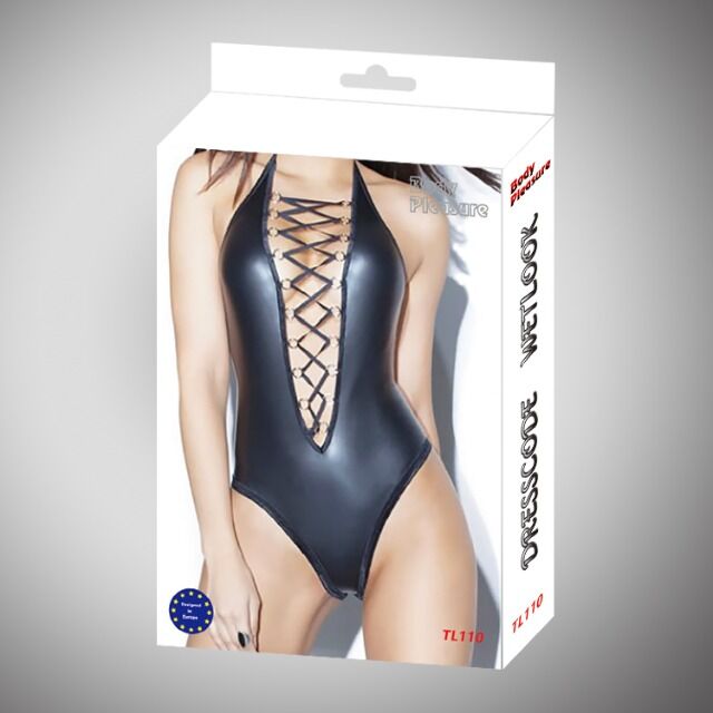 Dessous - Sexy Lingerie - Wetlook Body in Super Verpackung - Erotik - TL110 - One Size fits most - Body Pleasure