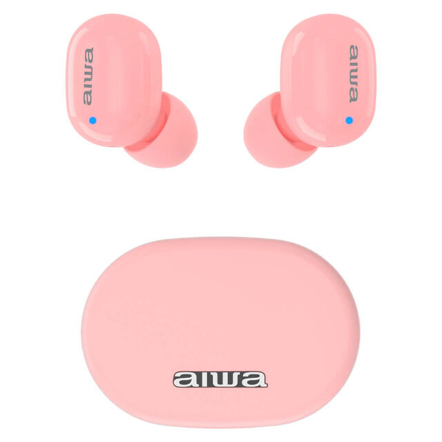 Aiwa EBTW-150PK schwarz Drahtlose Kopfhörer Bluetooth 5.0 10M Ladebox ANS Voice Assistant TWS In-Ear Ohrhörer Headset Freisprechfunktion