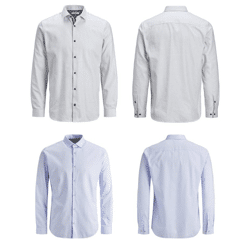 Jack & Jones Hemden Herren Hemd weiß blau
