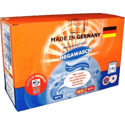 MEGA WASCH Vollwaschmittel Waschpulver Waschmittel - Medium Qualität - Made in Germany - 3 kg