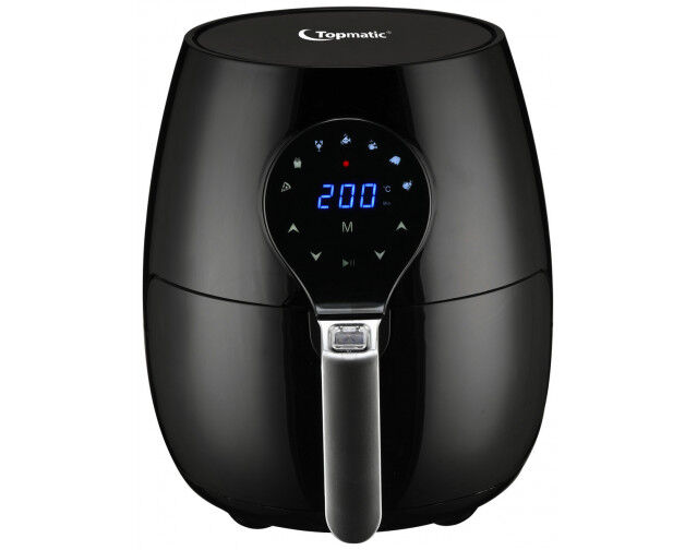 Topmatic Heißluft-Fritteuse 3,5L AF-1450D 1450W 7 Programme LCD Display Friteuse Air-Fryer Air-Dryer