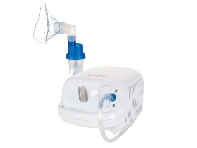 Beper 40.110 Inhalator mit Mundstück und Maske Vernebler f. Kinder + Erwachsene Kompressor Nebulizer Inhaliergerät Inhalation