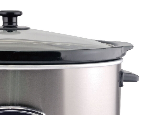 Beper BC.510 Slow Cooker, Crock-Pot, 280 W, 4,5 Liter, Glaskeramik, Schongarer, Kochtopf, Topf, Küchengerät, Küchenutensil