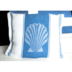 Maritimer Kissenbezug Kissenhülle Motiv Muschel ca. 30 x 40 cm