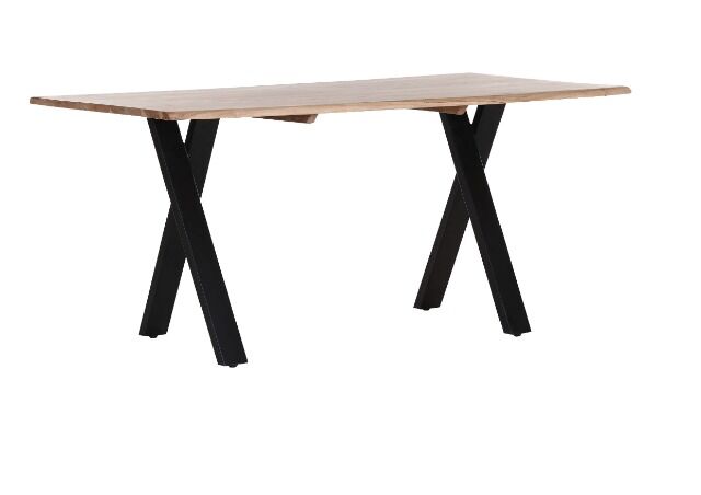 Esstisch Massivholz + Akazie + Metall Gestell 160x90cm