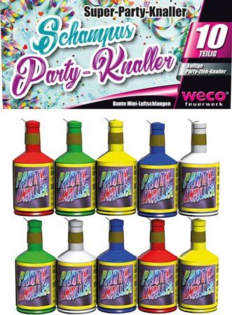 Party Knaller Schampus Popper 10er Set Silvester