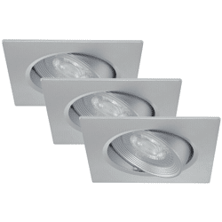 LED Einbauspot 3er Set Briloner 7279-034 Silber 3x 5 Watt schwenkbar  