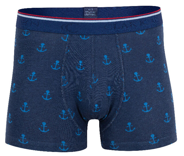 Clark Crown® Herren Pant aus Baumwolle mit maritimen All-Over-Print im 2er Pack