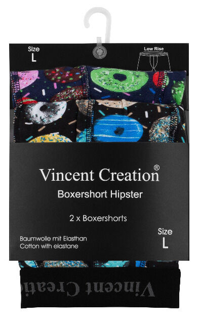 Vincent Creation® Herren Pant aus Baumwolle mit DONUT All-Over-Print im 2er Pack