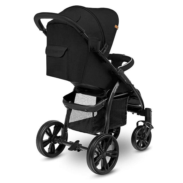 Lionelo ANNET schwarz Kinderwagen Buggy mit Schaumreifen klappbar inkl. Moskitonetz, Fusssack, Getränkehalter Buggy 