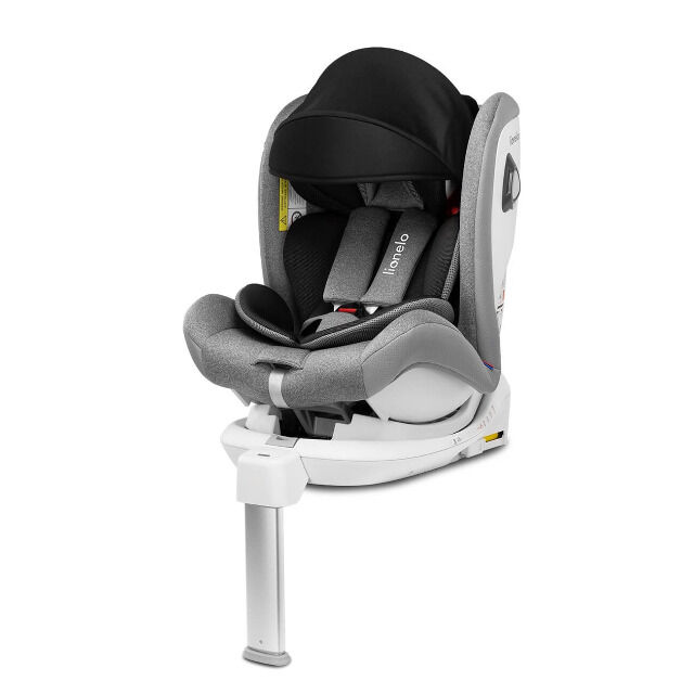 Lionelo Braam Stone Kindersitz Isofix und Stützfuß oder Autogurte Kindersitz Auto 0-36 kg Autositz