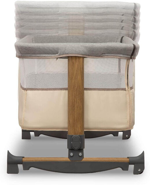 Lionelo Leonie Beige Baby 3in1 Beistellbett mit Matratze höhenverstellbar mit Schaukelfunktion Babybett Zustellbett