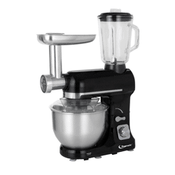 Topmatic PKM-1800.1BG Schwarz Multifunktion Mixer 1800W Teigmaschine Fleischwolf Küchenmaschine Knetmaschine