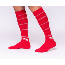 FUSSBALL STUTZEN  SK3800  für ERWACHSENE in ROT-WEISS