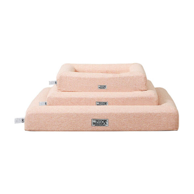 DEAR DARLING DD-01 Orthopädisches Luxus Hundebett u. Katzenbett mit Memoryschaum Matratze, gelenkschonen, wechselbarem Bezug