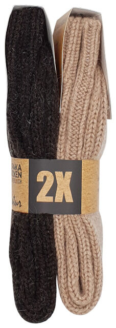 Unisex Norweger Grobstricksocken mit ALPAKA Wolle und breiter Rippstruktur im 2er Pack