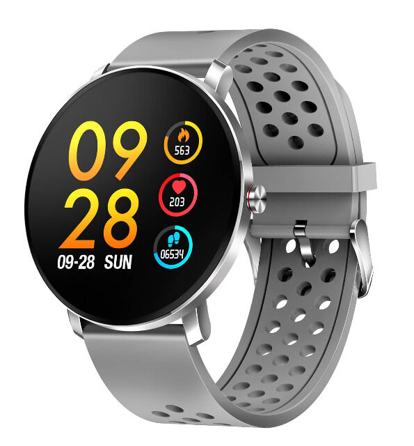 Denver Smartwatch SW-171Grey Bluetooth Blutdruckmesser Touchscreen IP67 Fitnessuhr Schlaftracker Schrittzähler Pulsmesser