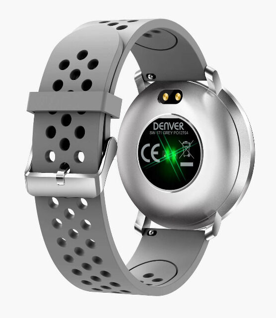 Denver Smartwatch SW-171Grey Bluetooth Blutdruckmesser Touchscreen IP67 Fitnessuhr Schlaftracker Schrittzähler Pulsmesser