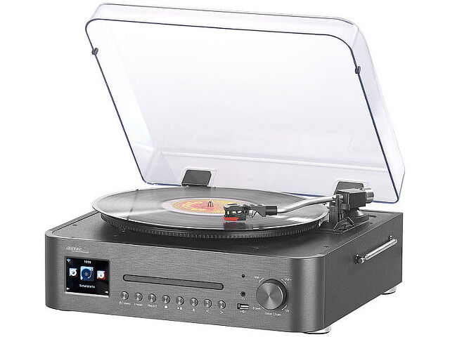 MHX-630 Plattenspieler/Digitalisierer, CD, DAB+/FM/ Internetradio und AUX Konvertierer, Stereoanlage, Schallplat