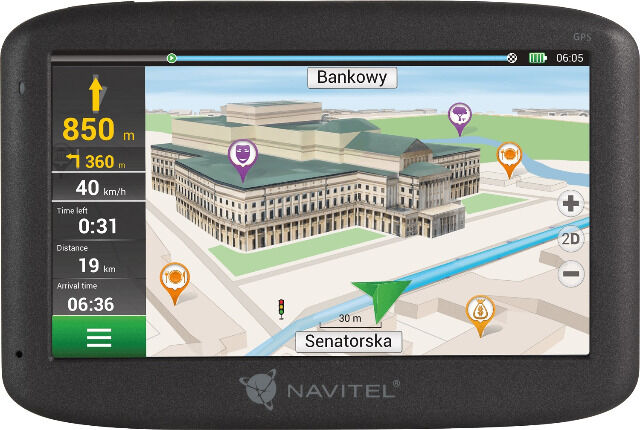Navitel MS600 Navigationssystem 5 Zoll GPS mit Europa Karte vorinstalliert Navigationsgerät KFZ LKW Motorrad Routenplaner