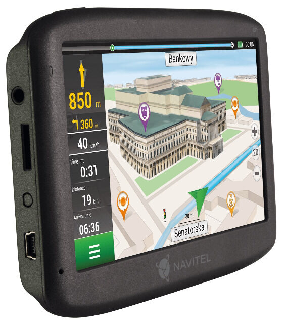 Navitel MS600 Navigationssystem 5 Zoll GPS mit Europa Karte vorinstalliert Navigationsgerät KFZ LKW Motorrad Routenplaner