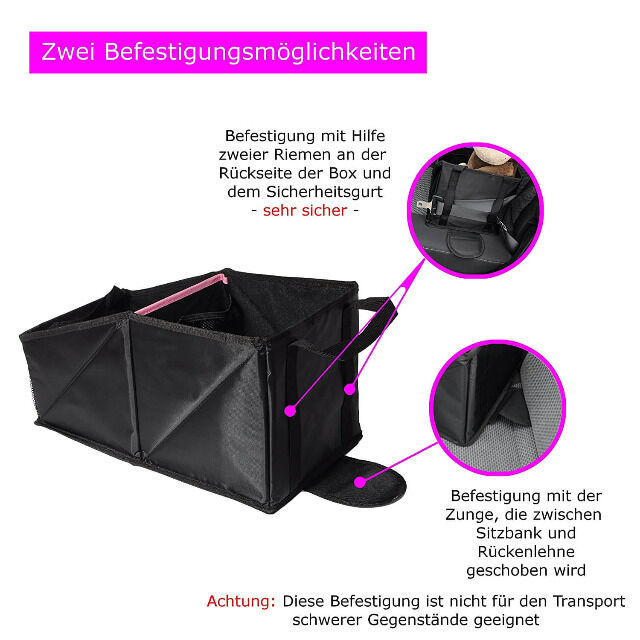 Wumbi Aufbewahrungsbox Pink KfZ Kofferraum Kofferraumtasche Organizer Auto Tasche