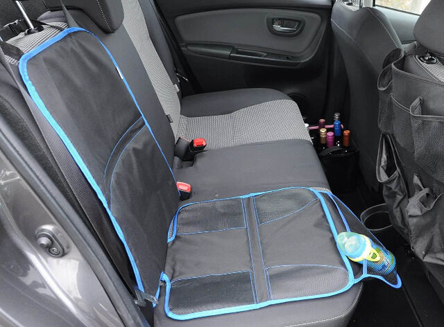 Wumbi Sitzschutz Blau Sitzbezug Kindersitzunterlage Wasserabweisend Sitzschoner Isofix Rutschfest