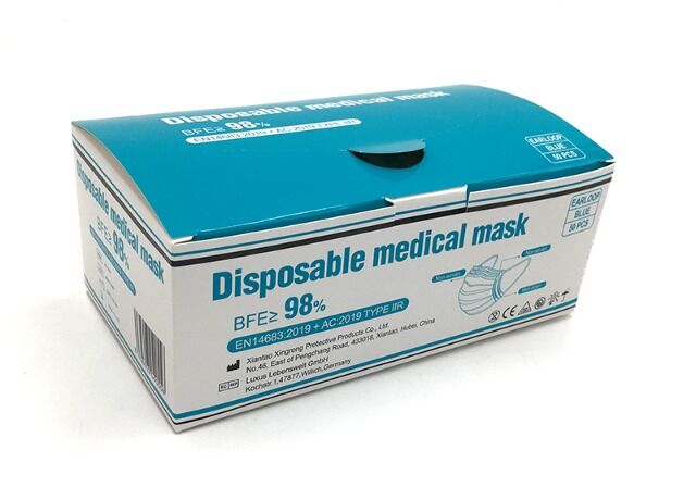 Medizinische Masken 50er 3-lagig Typ IIR