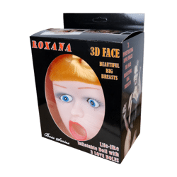 Bossoftoys – 59-00016 – Große Puppe – Roxana – Aufblasbare Puppe mit echtem 3D-Gesicht und Haaren – Vibrierendes Teil – 3 Löcher – 3D-Puppe