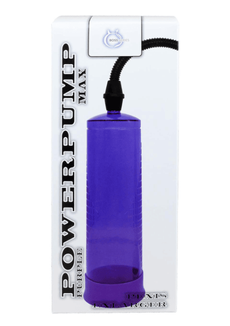 Bossoftoys - 60-00009 - Power Pump Max Purple - Penispumpe mit starkem Handgriff - Größe 22 cm - Durchmesser Karton 6,9 cm - Farbkarton